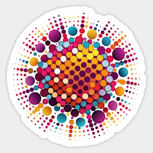 Colorful Dot Colorful Circles Sticker